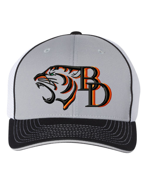 Brentsville TIGER-BD Richardson Premium Baseball Cap - Grey/White/Black