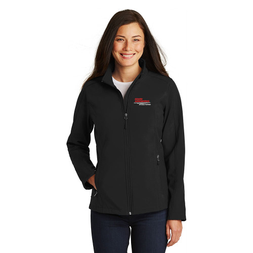 SMC EMBROIDERED Ladies Soft Shell Jacket - Black | Crackerjack Shack