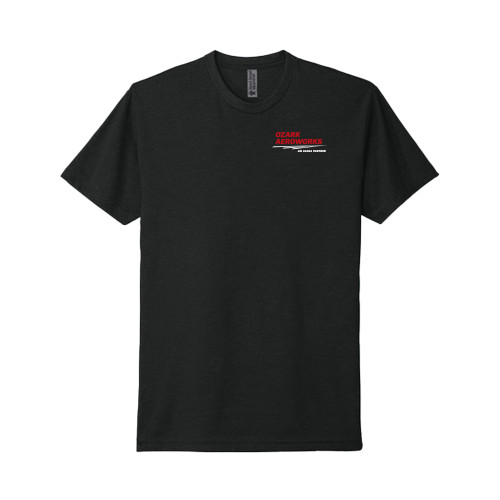 Ozark Aeroworks FLC & FULL BACK RED & WHITE AN EAGLE PARTNER - Unisex Soft CVC T-Shirt - Black