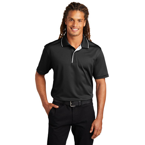 Meeks Sport-Tek® Dri-Mesh® Polo with Tipped Collar and Piping Meeks Sport-Tek® Dri-Mesh® Polo with Tipped Collar and Piping