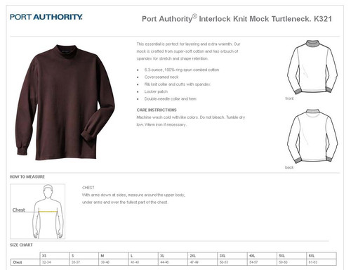 Meeks Port Authority® Interlock Knit Mock Turtleneck