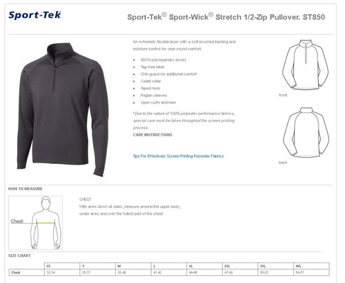 Meeks Sport-Tek® Sport-Wick® Stretch 1/2-Zip Pullover Meeks Sport-Tek® Sport-Wick® Stretch 1/2-Zip Pullover