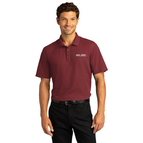 Care to Learn Republic EMBROIDERED Men's SuperPro React™ Polo - Burgundy