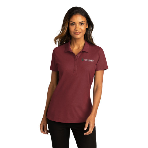 Care to Learn Republic EMBROIDERED Ladies SuperPro React™ Polo - Burgundy