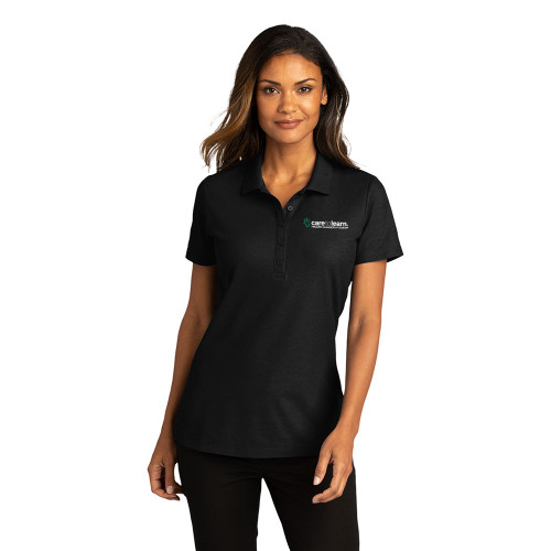 Care to Learn Republic EMBROIDERED Ladies SuperPro React™ Polo - Black