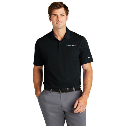 EMBROIDERED Care to Learn Republic Nike Mens Dri-FIT Micro Pique 2.0 Polo - Black