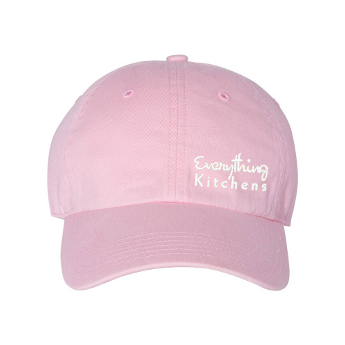 *NEW* EVERYTHING KITCHENS - WHITE TEXT EMBROIDERY - Richardson Washed Chino Cap - Pink