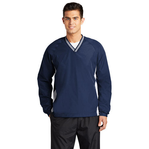 Meeks Sport-Tek® Tipped V-Neck Raglan Wind Shirt Meeks Sport-Tek® Tipped V-Neck Raglan Wind Shirt