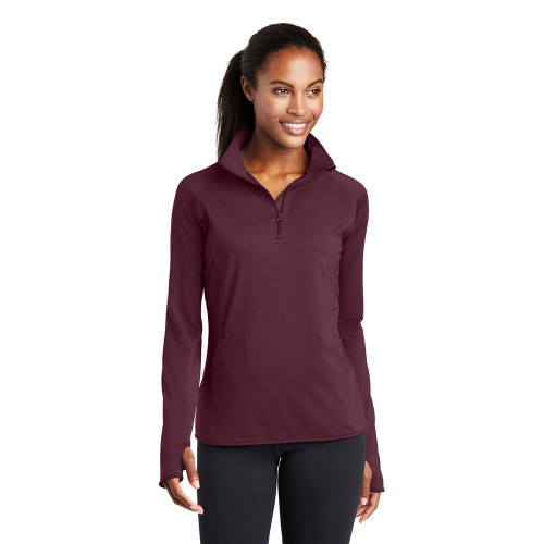 Ladies Sport-Tek Sport-Wick Stretch 1/2 Zip Pullover