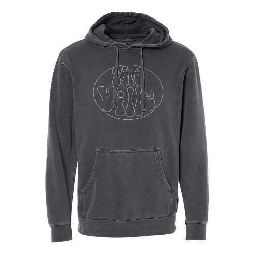 Brentsville Embroidered THE VILLE Premium Pigment-Dyed Hoodie - Pigment Black