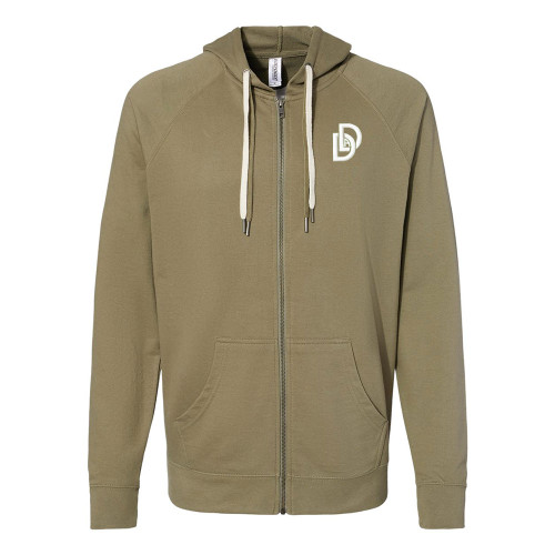 Divinity Dance Embroidered Terry Fleece Hoodie - Olive