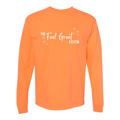 THE FEEL GREAT SYSTEM Comfort Colors® Unisex Pigment Dyed Long Sleeve Tees - Burnt Orange