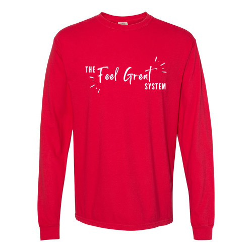 THE FEEL GREAT SYSTEM Comfort Colors® Unisex Pigment Dyed Long Sleeve Tees - Red