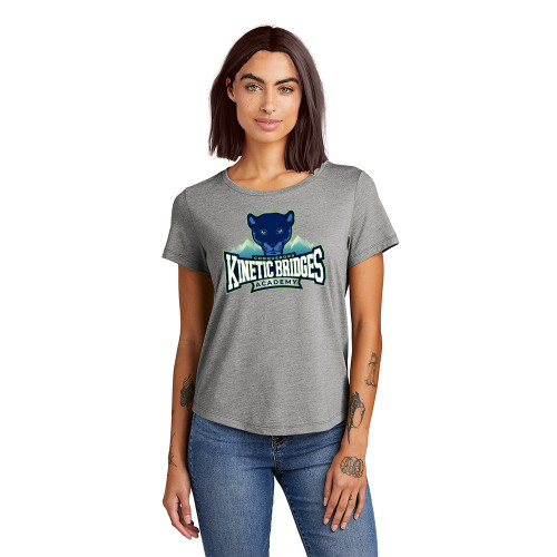 Kinetic Bridges Academy PANTHER Premium Ladies Triblend Tee - Aluminum Grey