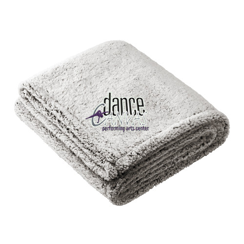 Dance Canvas EMBROIDERED Cozy Sherpa Fleece Blanket - Grey Heather