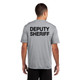 GCSO BADGE & DEPUTY SHERIFF IN BLACK - Short Sleeve Performance T-shirt - Silver