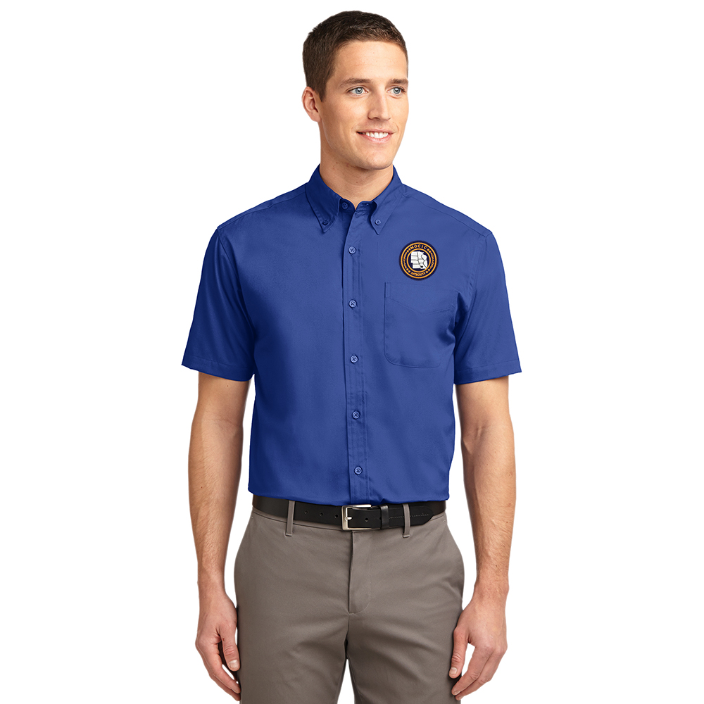 MOCIC Mens Short Sleeve Dress Shirt Royal | Crackerjack Shack