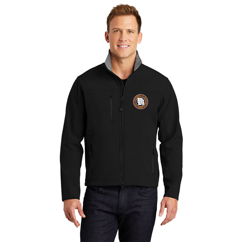 MOCIC Mens Glacier Soft Shell Jacket - Black/Chrome | Crackerjack Shack