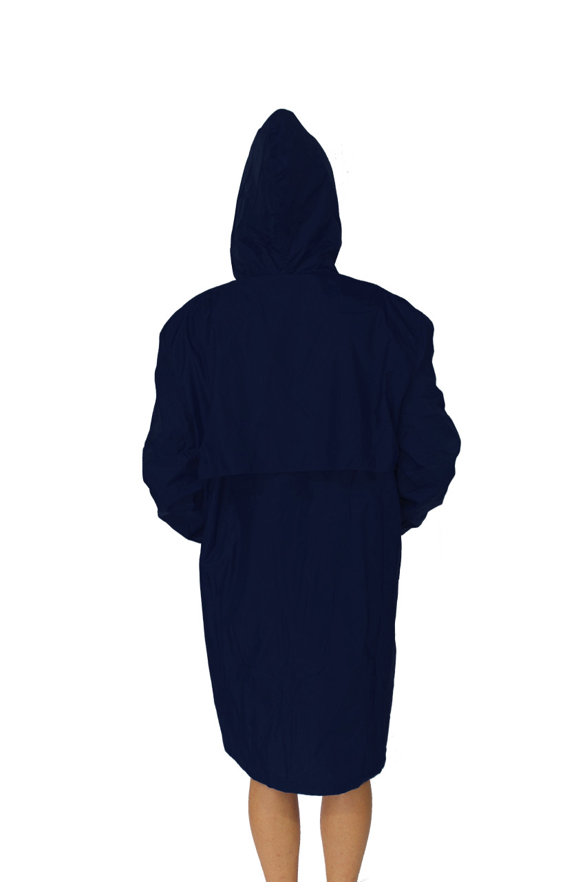 Deck Coat/ Swim Parka Navy with Black Fleece Lining - Unisex