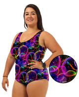 Bra Cup Radiance One Piece Plus Size Chlorine Resistant Swimsuit - Side
