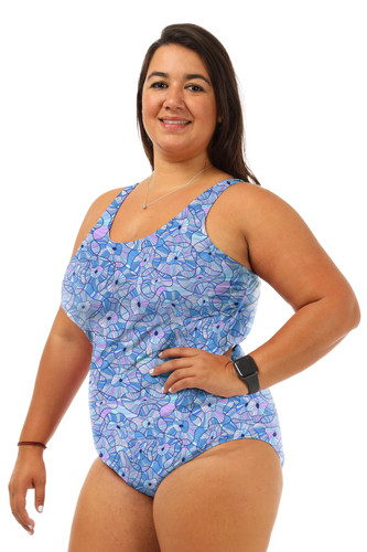 Shelf Bra Daisy 1 Piece Plus Size Chlorine Resistant Swimsuit