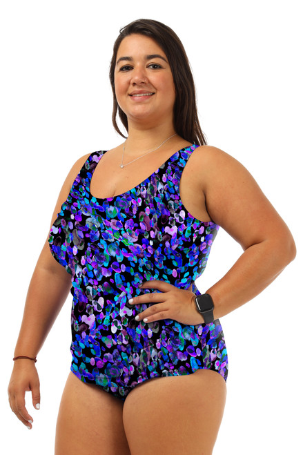 Bra Cup Dreamscatter One Piece Plus Size Chlorine Resistant Swimsuit - Side