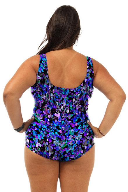 Bra Cup Dreamscatter One Piece Plus Size Chlorine Resistant Swimsuit - Back