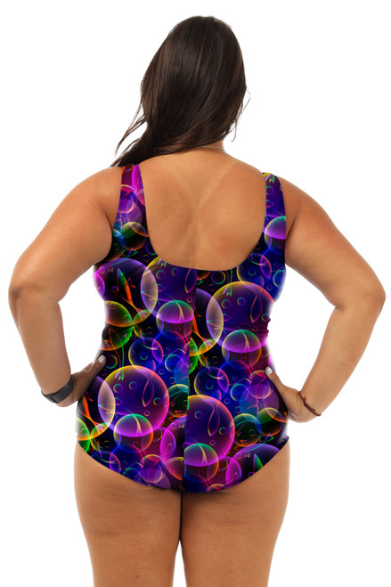 Bra Cup Radiance One Piece Plus Size Chlorine Resistant Swimsuit - Back