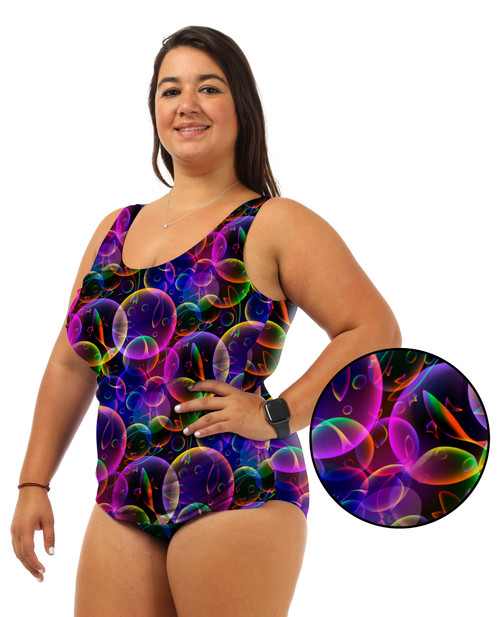 Bra Cup Radiance One Piece Plus Size Chlorine Resistant Swimsuit - Side