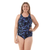 Shelf Bra Fizzle One Piece Plus Size Chlorine Resistant Swimsuit - Front
