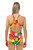 Ladies Sport Back Fruit Cup One Piece Chlorine Resistant Swimsuit - Back