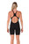 Ladies Knee Length Black 1 Piece Chlorine Resistant Swimwear - Back Ladies Knee Length Black 1 Piece Chlorine Resistant Swimwear - Back