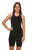 Girls Knee Length Black / Fluro Pink One Piece Chlorine Resistant Swimsuit - Front