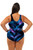 Shelf Bra Space One Piece Plus Size Chlorine Resistant Swimsuit - Back