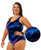 Shelf Bra Space One Piece Plus Size Chlorine Resistant Swimsuit - Side