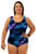 Bra Cup Space One Piece Plus Size Chlorine Resistant Swimsuit - Front