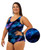 Bra Cup Space One Piece Plus Size Chlorine Resistant Swimsuit - Side