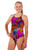 Girls Adjustable Sportique Creature One Piece Chlorine Resistant Swimsuit - Side