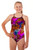 Girls Adjustable Sportique Creature One Piece Chlorine Resistant Swimsuit - Front