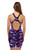 Girls Knee Length Sequin Splash One Piece Chlorine Resistant Swimsuit - Back