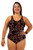 Shelf Bra Jungle Spark One Piece Plus Size Chlorine Resistant Swimsuit - Front