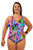 Shelf Bra Lush One Piece Plus Size Chlorine Resistant Swimsuit - Front