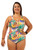 Shelf Bra Calypso One Piece Plus Size Chlorine Resistant Swimsuit - Front