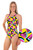 Ladies Sport Back Melons One Piece Chlorine Resistant Swimsuit - Side