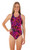 Ladies Sport Back Lava One Piece Chlorine Resistant Swimsuit - Front