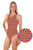 Ladies Sport Back Trippy One Piece Chlorine Resistant Swimsuit - Side