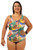 Bra Cup Calypso One Piece Plus Size Chlorine Resistant Swimsuit - Front
