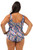 Bra Cup Brushstroke One Piece Plus Size Chlorine Resistant Swimsuit - Back