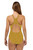 Girls Sport Back Gold Rush One Piece Chlorine Resistant Swimsuit - Back