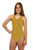 Girls Sport Back Gold Rush One Piece Chlorine Resistant Swimsuit - Side